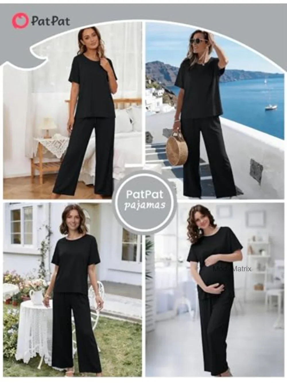 Women's Lounge Pajama Set 2 Piece Short Sleeve Knit Sleepwear